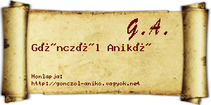 Gönczöl Anikó névjegykártya